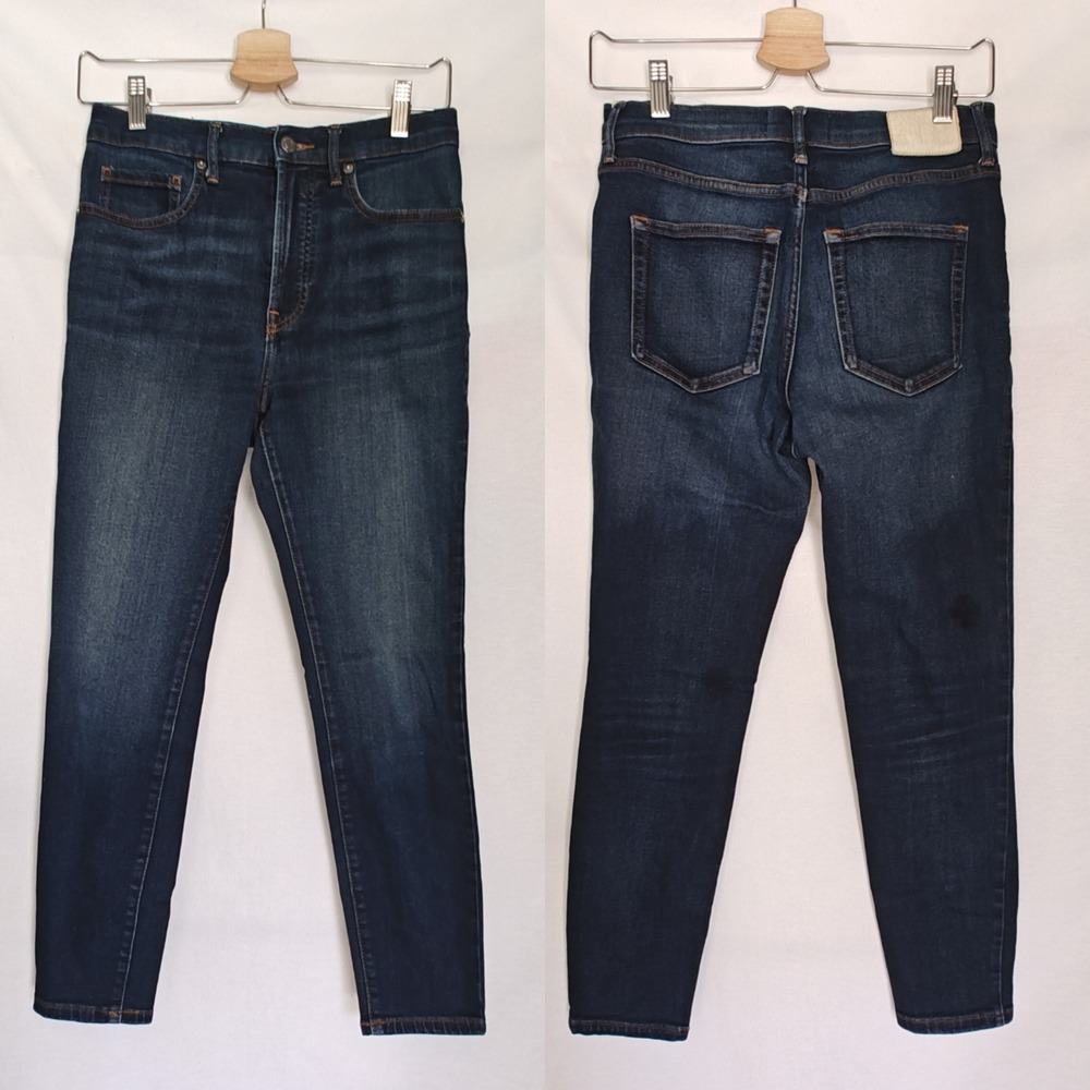 Everlane The High Rise Skinny Jeans Dark Wash Stretch Denim 28 Ankle 28A‎ 28S